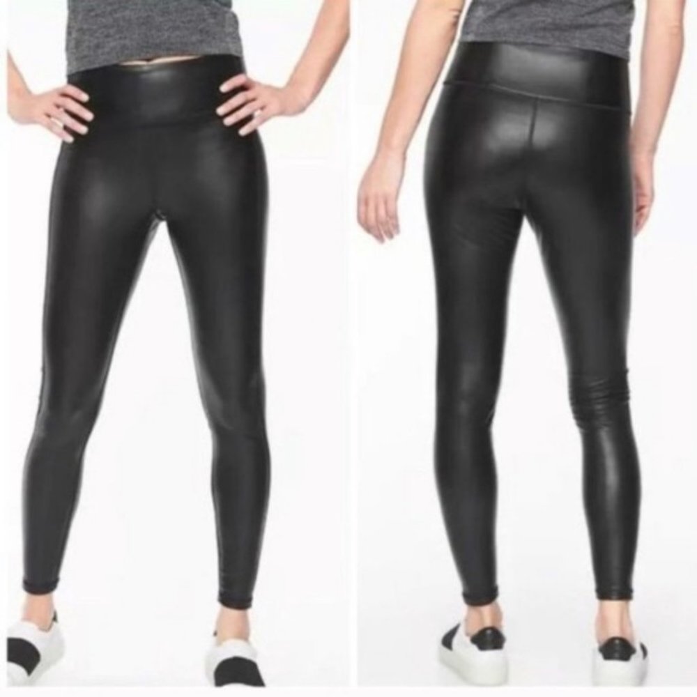 Athleta All Over Gleam Faux Leather Legging